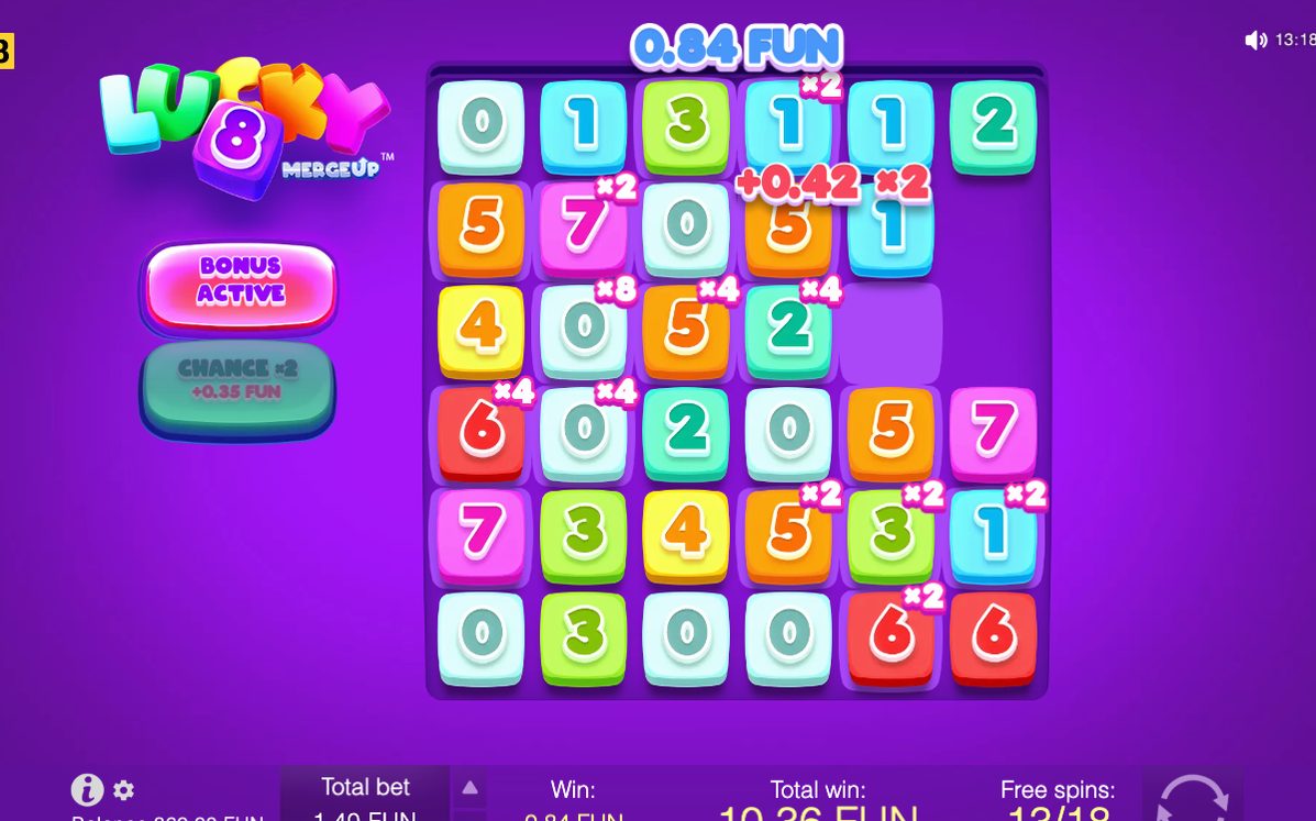 Free Spins round: spins left counter and marked tiles