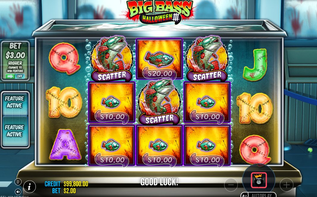 Free Spins round with blue and red trackers in view